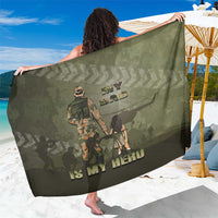 Military Fathers Day Sarong My Dad Is My Hero