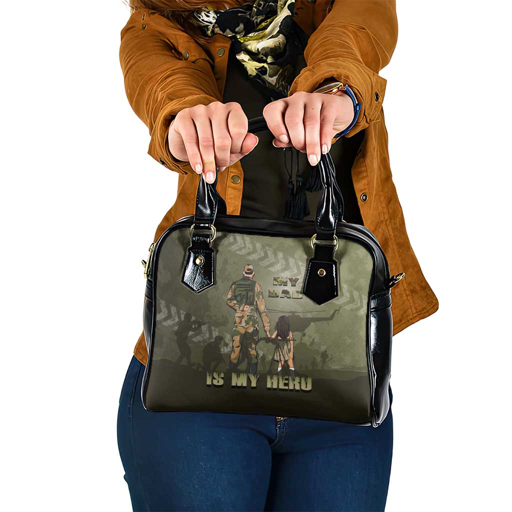 Military Fathers Day Shoulder Handbag My Dad Is My Hero