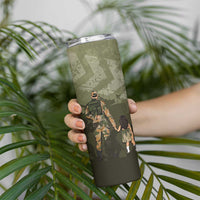 Military Fathers Day Skinny Tumbler My Dad Is My Hero