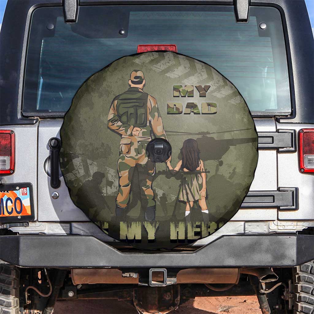 Military Fathers Day Spare Tire Cover My Dad Is My Hero
