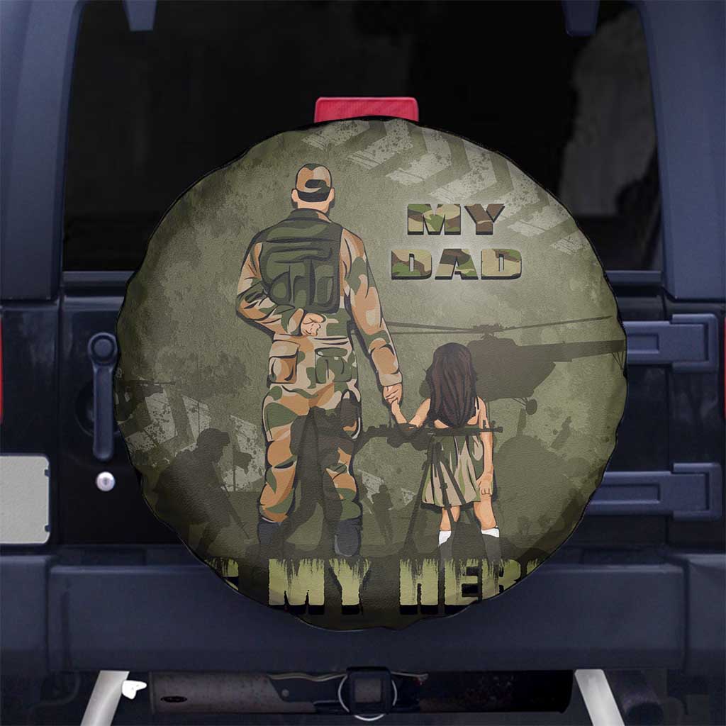 Military Fathers Day Spare Tire Cover My Dad Is My Hero