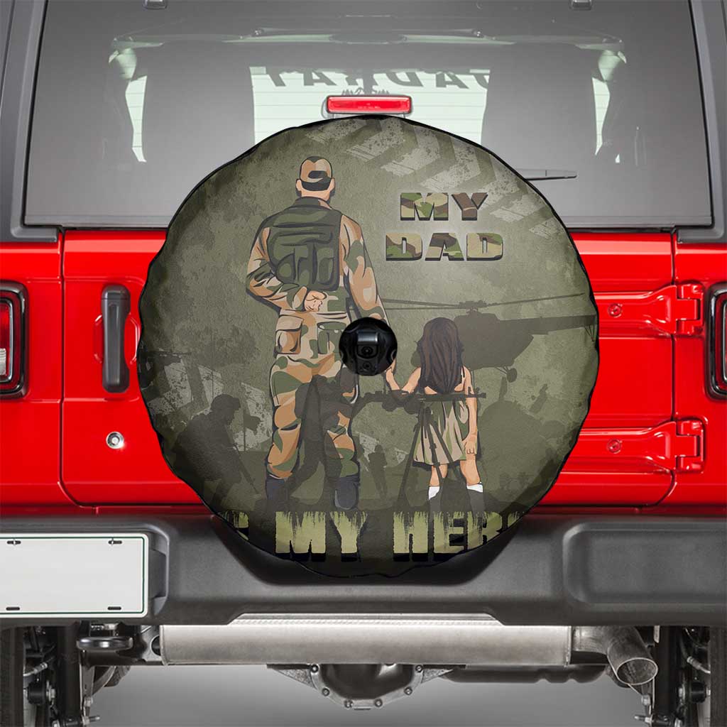 Military Fathers Day Spare Tire Cover My Dad Is My Hero
