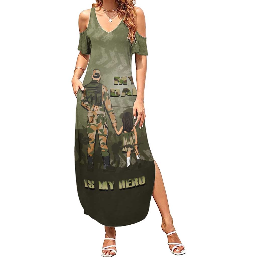 Military Fathers Day Summer Maxi Dress My Dad Is My Hero