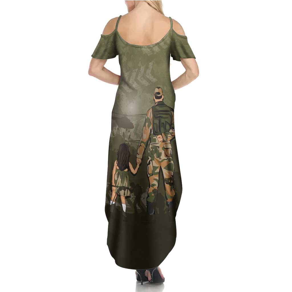 Military Fathers Day Summer Maxi Dress My Dad Is My Hero