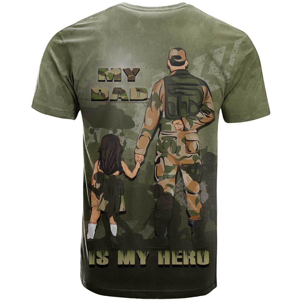 Military Fathers Day T Shirt My Dad Is My Hero