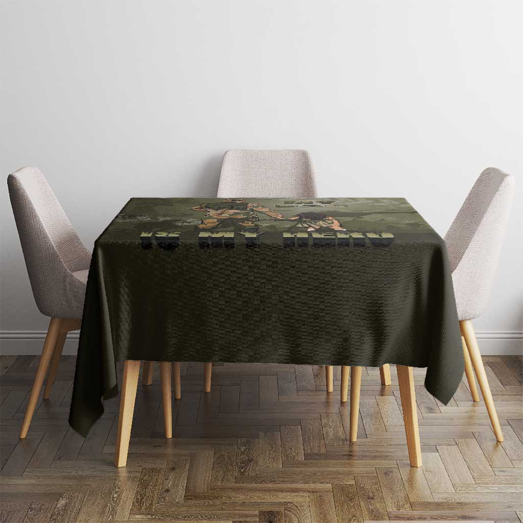 Military Fathers Day Tablecloth My Dad Is My Hero