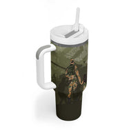 Military Fathers Day Tumbler With Handle My Dad Is My Hero