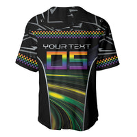 Custom Racing Pride Baseball Jersey Racing Rainbow Cyberpunk Style