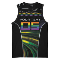 Custom Racing Pride Basketball Jersey Racing Rainbow Cyberpunk Style