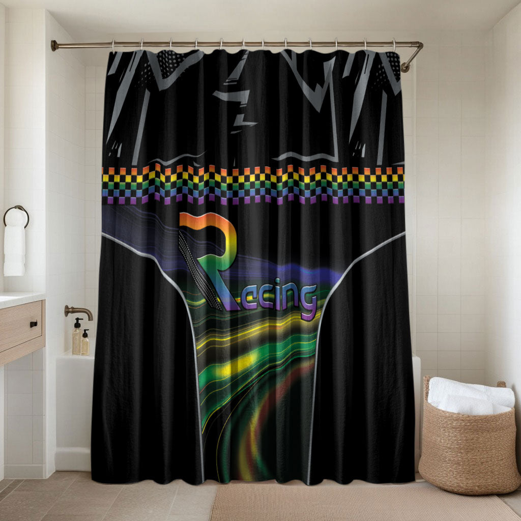 Racing Pride Bathroom Set Racing Rainbow Cyberpunk Style