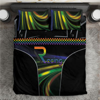 Racing Pride Bedding Set Racing Rainbow Cyberpunk Style