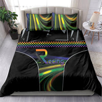 Racing Pride Bedding Set Racing Rainbow Cyberpunk Style