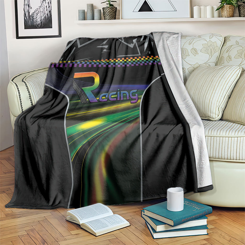 Racing Pride Blanket Racing Rainbow Cyberpunk Style