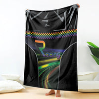 Racing Pride Blanket Racing Rainbow Cyberpunk Style