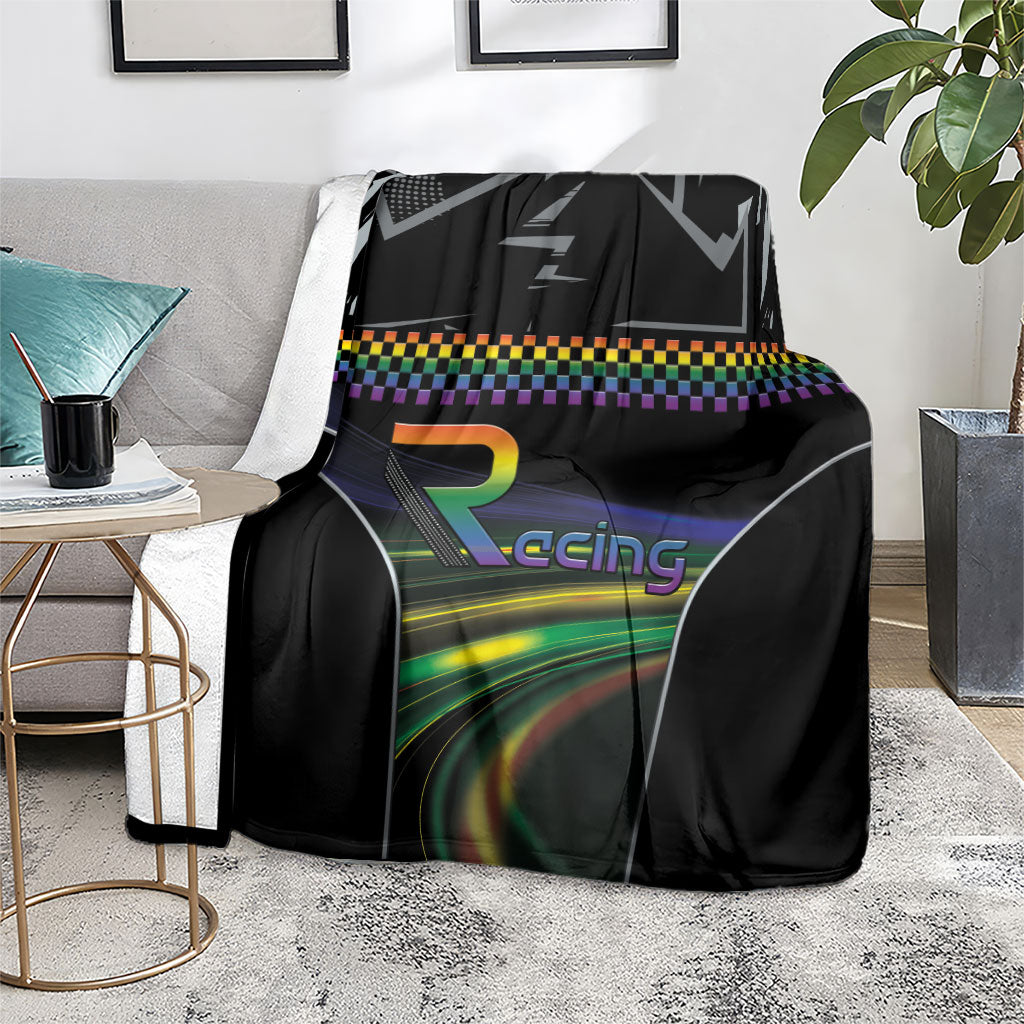 Racing Pride Blanket Racing Rainbow Cyberpunk Style