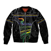 Custom Racing Pride Bomber Jacket Racing Rainbow Cyberpunk Style