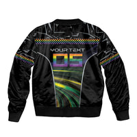 Custom Racing Pride Bomber Jacket Racing Rainbow Cyberpunk Style