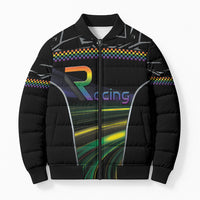 Custom Racing Pride Bomber Puffer Jacket Racing Rainbow Cyberpunk Style