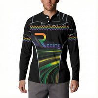 Custom Racing Pride Button Sweatshirt Racing Rainbow Cyberpunk Style