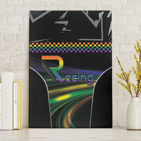 Racing Pride Canvas Wall Art Racing Rainbow Cyberpunk Style