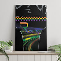 Racing Pride Canvas Wall Art Racing Rainbow Cyberpunk Style