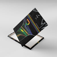 Racing Pride Canvas Wall Art Racing Rainbow Cyberpunk Style
