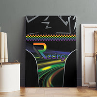 Racing Pride Canvas Wall Art Racing Rainbow Cyberpunk Style