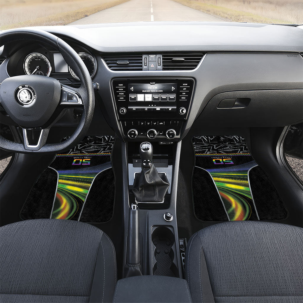 Custom Racing Pride Car Mats Racing Rainbow Cyberpunk Style