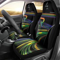 Racing Pride Car Seat Cover Racing Rainbow Cyberpunk Style