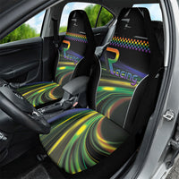 Racing Pride Car Seat Cover Racing Rainbow Cyberpunk Style