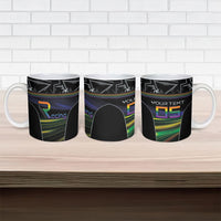 Custom Racing Pride Ceramic Mug Racing Rainbow Cyberpunk Style