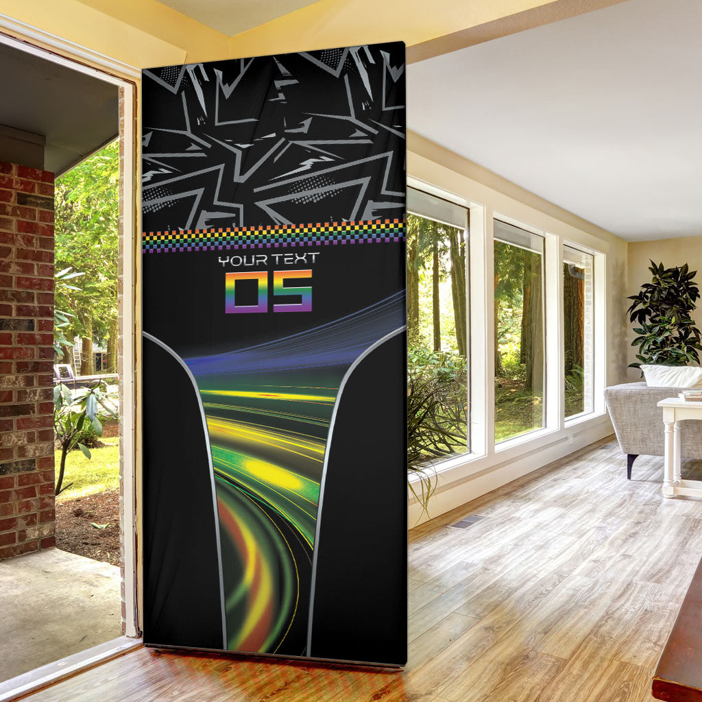 Custom Racing Pride Door Cover Racing Rainbow Cyberpunk Style