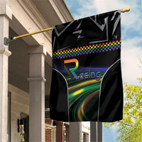 Racing Pride Garden Flag Racing Rainbow Cyberpunk Style