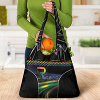 Racing Pride Grocery Bag Racing Rainbow Cyberpunk Style