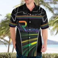 Custom Racing Pride Hawaiian Shirt Racing Rainbow Cyberpunk Style