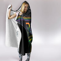 Racing Pride Hooded Blanket Racing Rainbow Cyberpunk Style