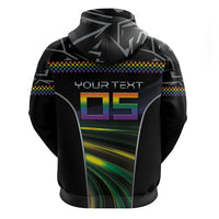 Custom Racing Pride Hoodie Racing Rainbow Cyberpunk Style