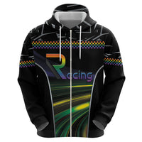 Custom Racing Pride Hoodie Racing Rainbow Cyberpunk Style