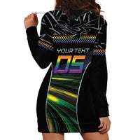 Custom Racing Pride Hoodie Dress Racing Rainbow Cyberpunk Style