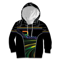 Custom Racing Pride Kid Hoodie Racing Rainbow Cyberpunk Style