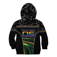 Custom Racing Pride Kid Hoodie Racing Rainbow Cyberpunk Style