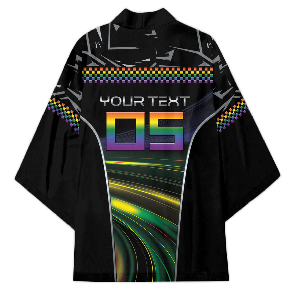 Custom Racing Pride Kimono Racing Rainbow Cyberpunk Style