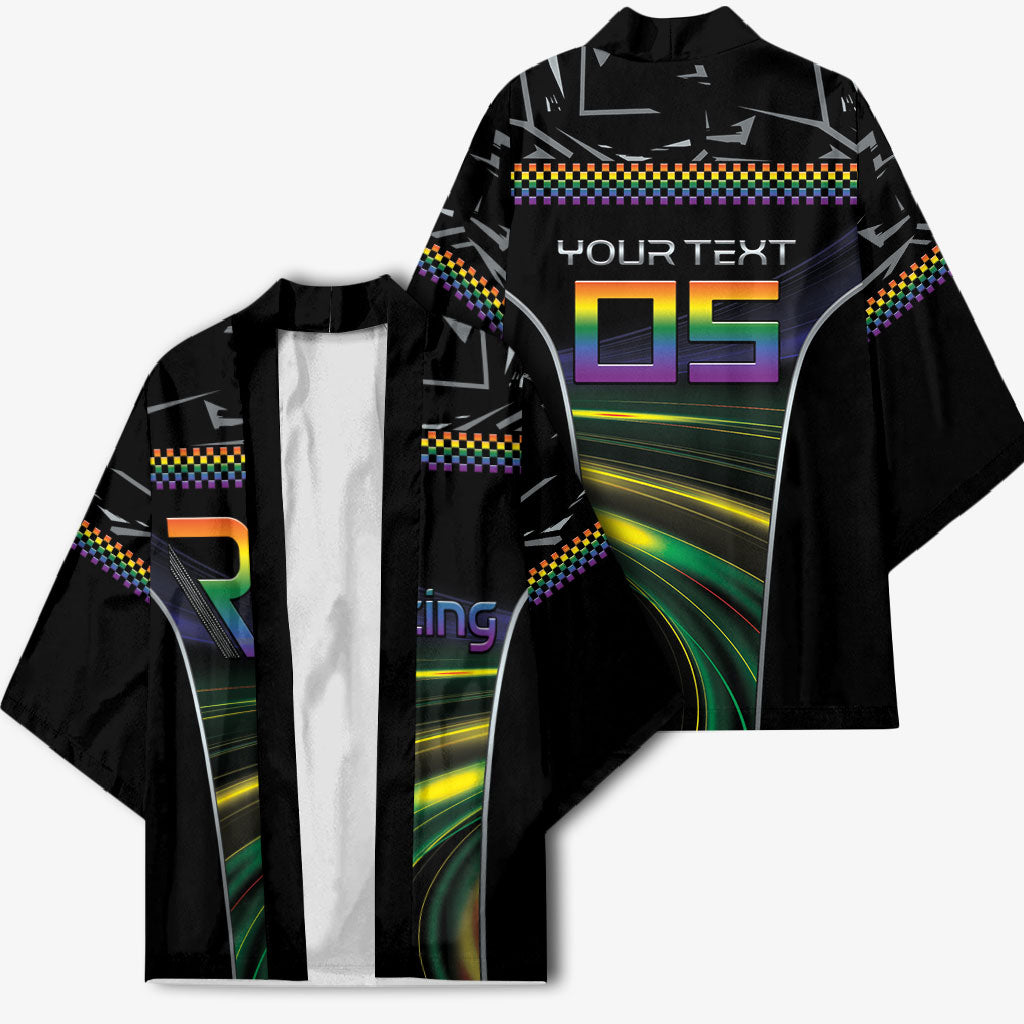 Custom Racing Pride Kimono Racing Rainbow Cyberpunk Style