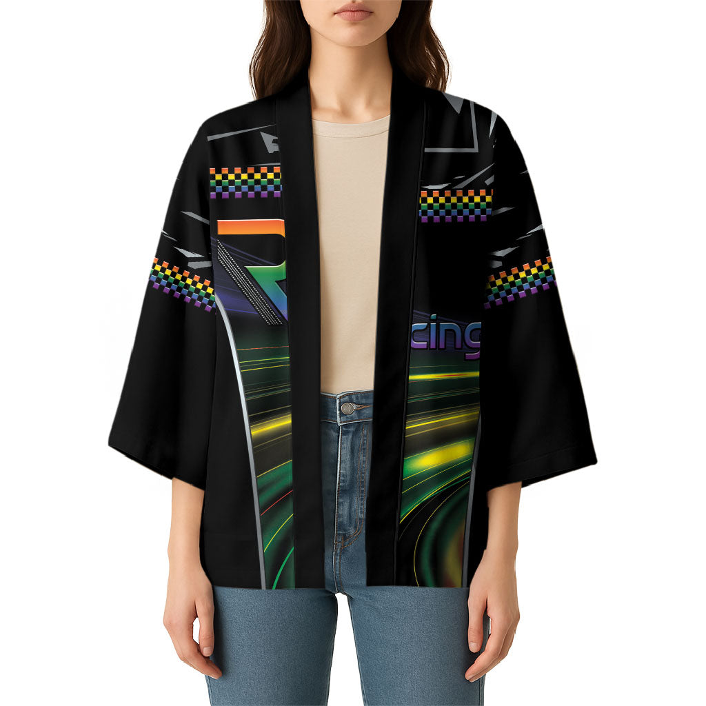 Custom Racing Pride Kimono Racing Rainbow Cyberpunk Style