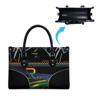 Racing Pride Leather Bag Racing Rainbow Cyberpunk Style