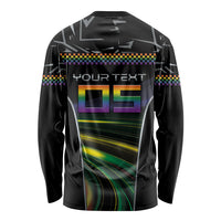 Custom Racing Pride Long Sleeve Shirt Racing Rainbow Cyberpunk Style