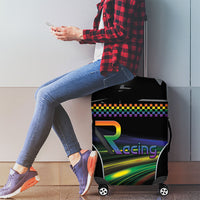Racing Pride Luggage Cover Racing Rainbow Cyberpunk Style