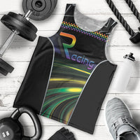 Custom Racing Pride Men Tank Top Racing Rainbow Cyberpunk Style