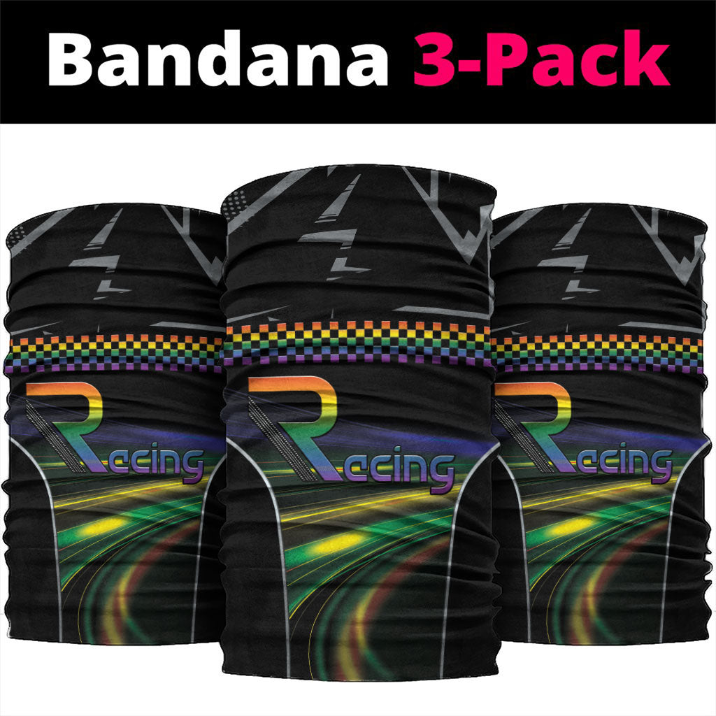 Racing Pride Neck Gaiter Racing Rainbow Cyberpunk Style