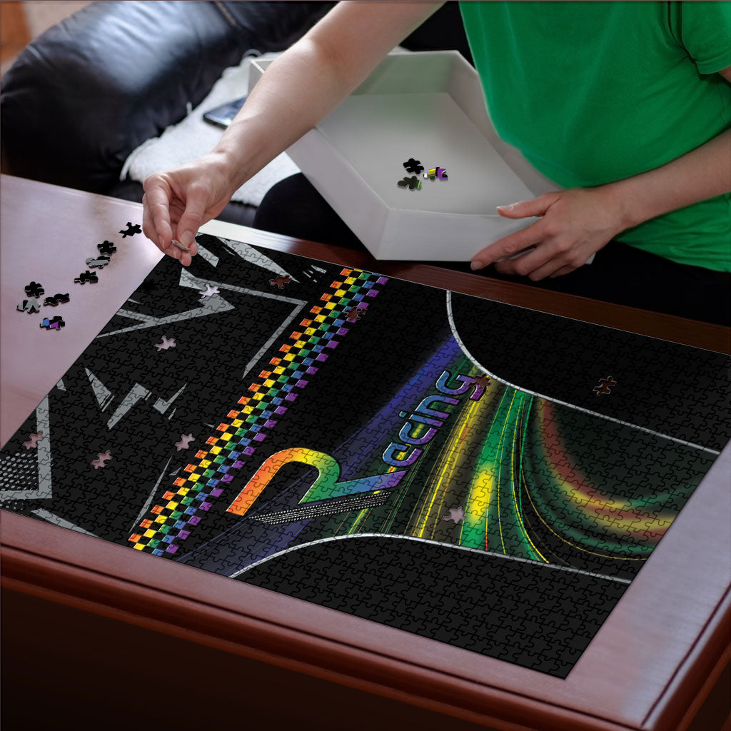Racing Pride Puzzle Racing Rainbow Cyberpunk Style